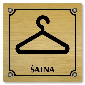 Šatna, 148x148mm, zlatá, Kansas